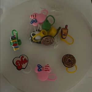 Colorful Cartoon-Themed Straw Covers